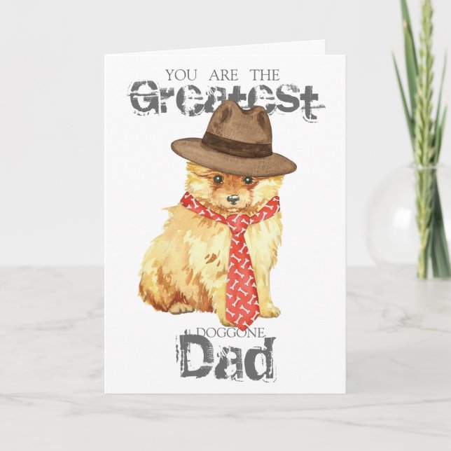 Pomeranian Dad Card (Front)