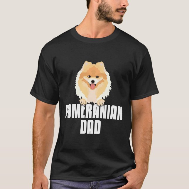 Pomeranian Dad Dog Dad T-Shirt (Front)