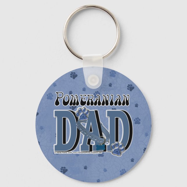 Pomeranian DAD Key Ring (Front)
