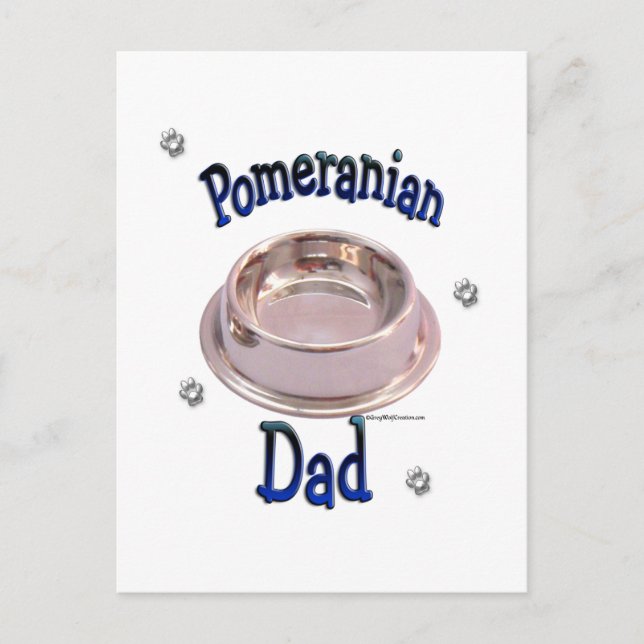 Pomeranian Dad Postcard (Front)