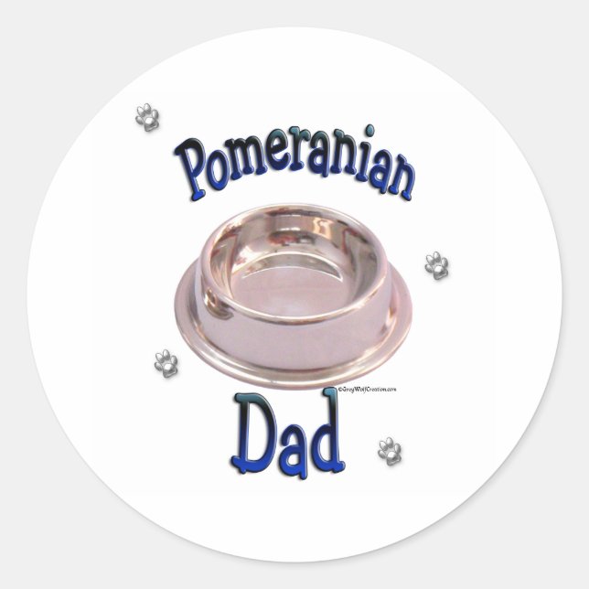 Pomeranian Dad - Sticker (Front)