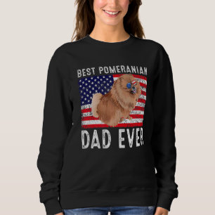 Pomeranian Dad Usa American Flag Pomeranian Dog O Sweatshirt
