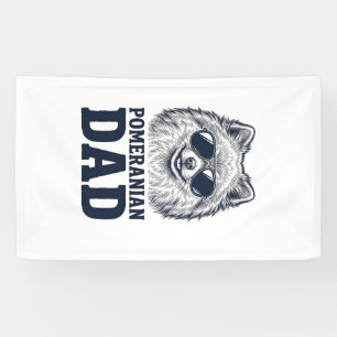 Pomeranian Dad Vintage Engraving Dog Lover Design_ Banner