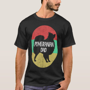 Pomeranian Dad Vintage I Love My Pomeranian Dog Po T-Shirt