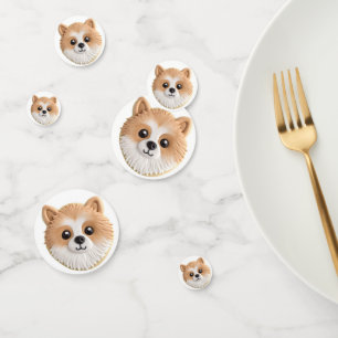 Pomeranian Dog 3D Inspired Confetti