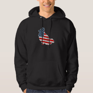 Pomeranian Dog American Flag Patriotic Pet 4th Of Hoodie