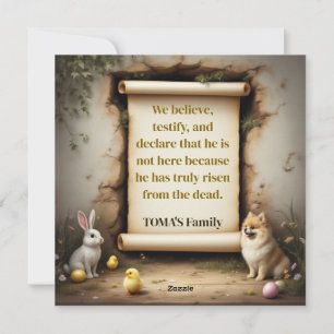 Pomeranian dog and the message holiday card