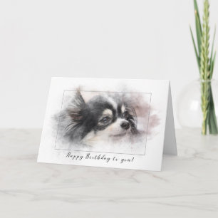 Pomeranian dog birthday card