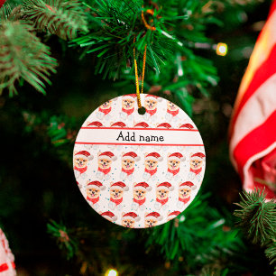 Pomeranian Dog Breed Christmas Stars Ceramic Tree Decoration