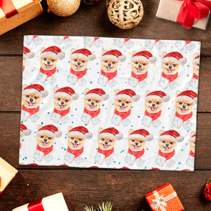 Pomeranian Dog Breed Christmas Stars Fleece Blanket