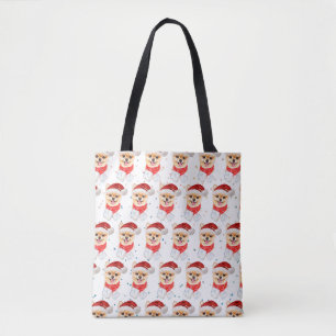 Pomeranian Dog Breed Christmas Stars Tote Bag