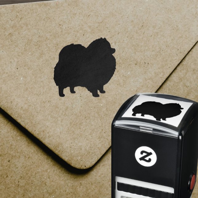 Pomeranian Dog Breed Silhouette Self-inking Stamp (Creator Uploaded)