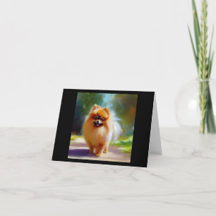 Pomeranian Dog Card