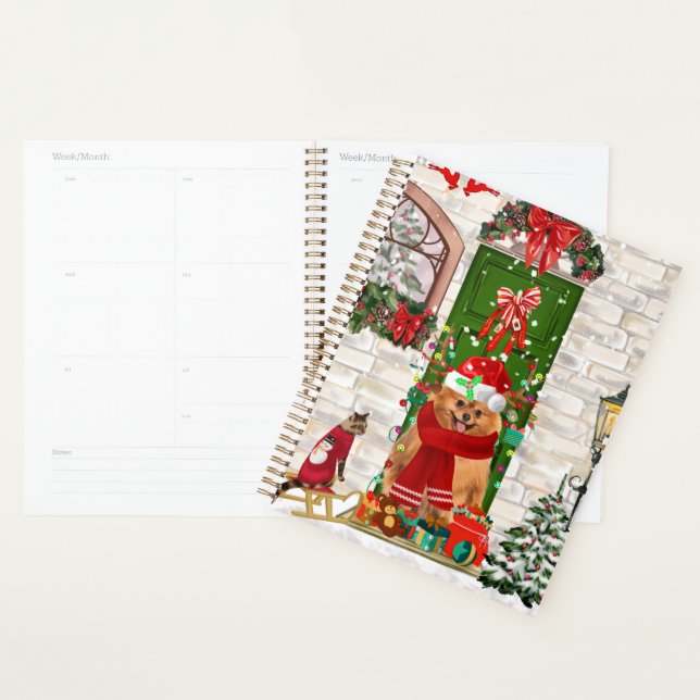 Pomeranian Dog Christmas  Planner (Display)