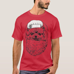 Pomeranian Dog Cook Chef Funny Cooking  T-Shirt