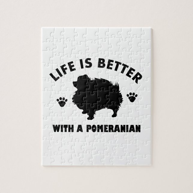 Pomeranian dog design jigsaw puzzle (Vertical)