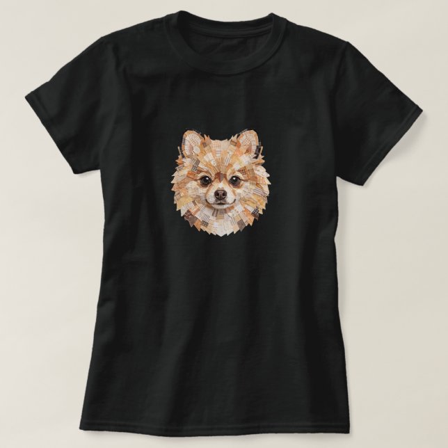 Pomeranian Dog Design T-shirt (Design Front)