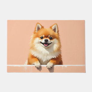 Pomeranian Dog Doormat Art