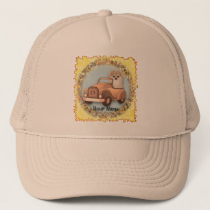 Pomeranian Dog Driving Car Trucker Hat