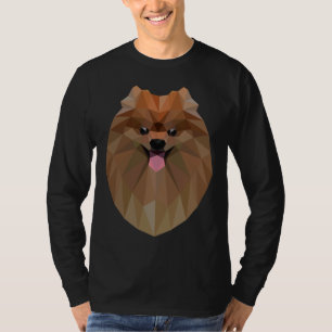 Pomeranian Dog Geometric Polygonal Pomeranian Love T-Shirt