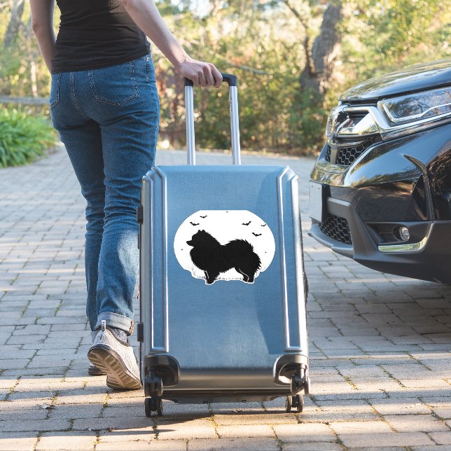Pomeranian Dog � Halloween Moon Silhouette Classic (Suitcase Insitu)