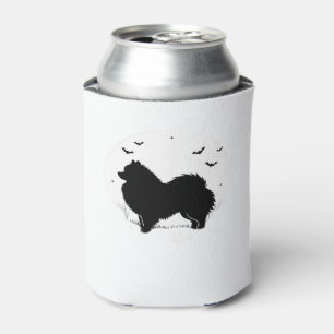 Pomeranian Dog � Halloween Moon Silhouette Classic Can Cooler