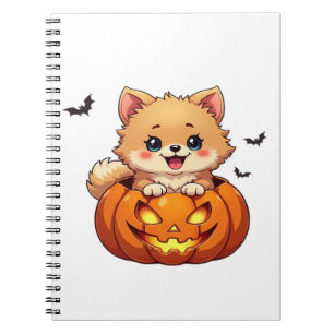 Pomeranian dog Happy Halloween pumpkin Classic T-S Notebook