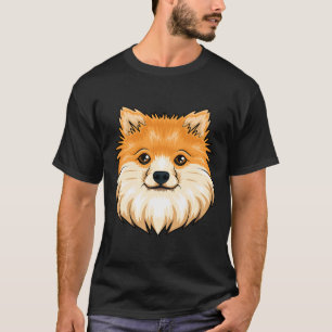 Pomeranian Dog Head Cute Pomeranian Dog Lover Wome T-Shirt