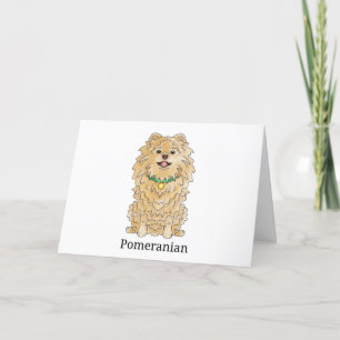 Pomeranian Dog   Holiday Card