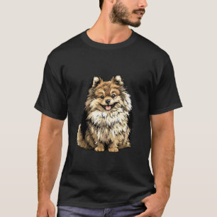 Pomeranian Dog Illustration T-Shirt