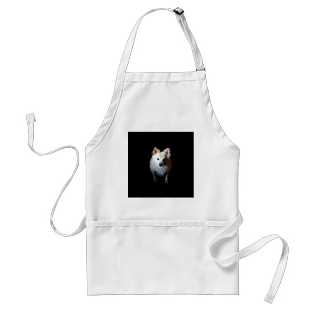 Pomeranian Dog in Dark Standard Apron (Front)