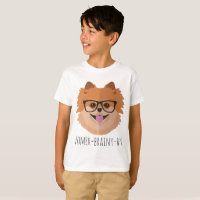 Pomeranian Dog In Nerd Glasses | POMER-BRAINY-AN
