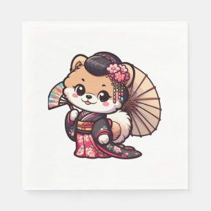 Pomeranian Dog Kimono   Napkin