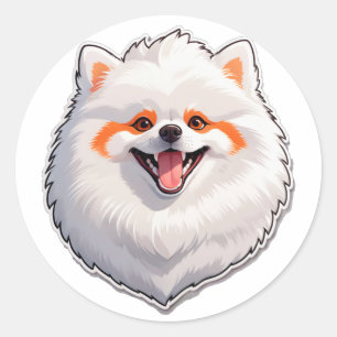 Pomeranian Dog Lover Cute Pet Gift Idea Classic Round Sticker