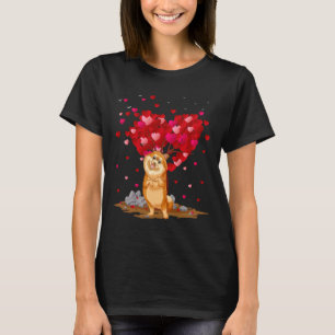 Pomeranian Dog Lover Hear Ape Pomeranian Valentine T-Shirt