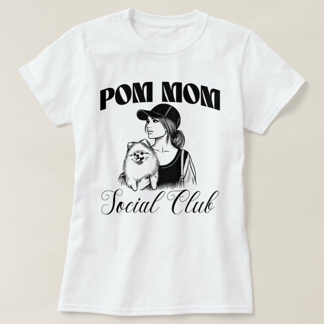 Pomeranian Dog Mum Social Club Women T-Shirt (Design Front)