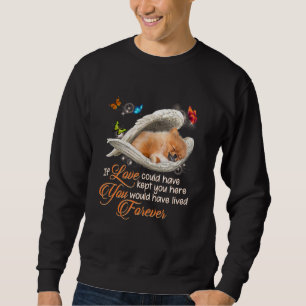 Pomeranian Dog Paw Love Loss Of Dog Beautiful Pet  Sweatshirt