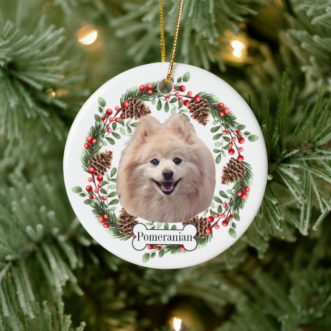 Pomeranian dog  Personalised Pet Ornament (Tree)