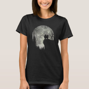 Pomeranian Dog Pom And Moon Halloween T-Shirt