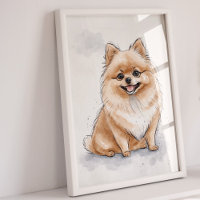 Pomeranian | Dog Print | Dog Art Print