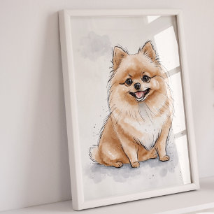 Pomeranian   Dog Print   Dog Art Print