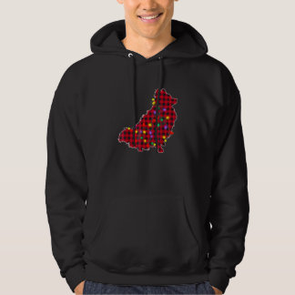 Pomeranian Dog Red Plaid Buffalo Christmas Dog Xma Hoodie