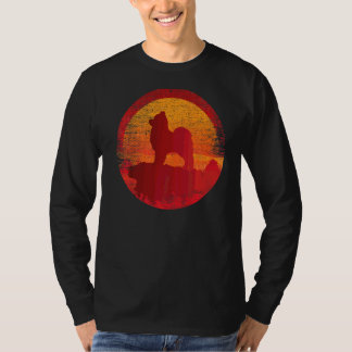 Pomeranian Dog Retro Sunset T-Shirt
