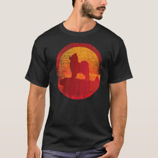 Pomeranian Dog Retro Sunset T-Shirt