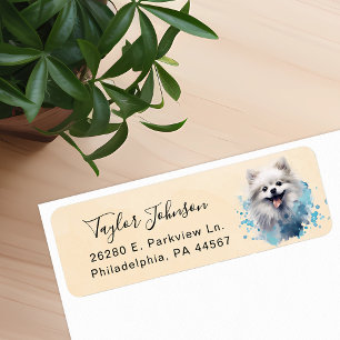 Pomeranian Dog Return Address Label