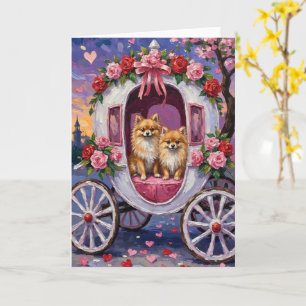 Pomeranian Dog Valentine's Day Card