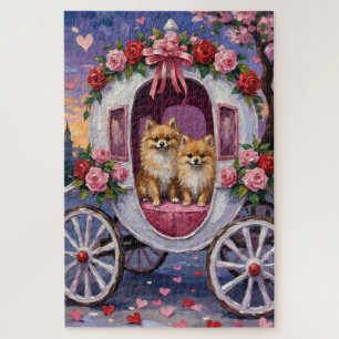 Pomeranian Dog Valentine's Day Jigsaw Puzzle
