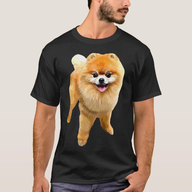Pomeranian Dog With T-Shirt (Front)