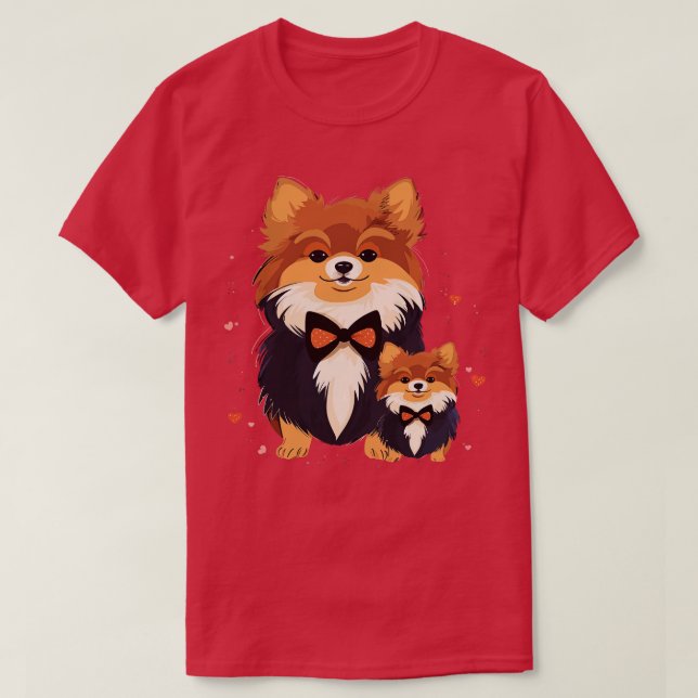 Pomeranian Fathers Day T-Shirt (Design Front)