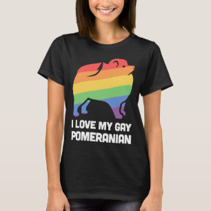 Pomeranian Funny Gay Dog Lgbt Pride T-Shirt